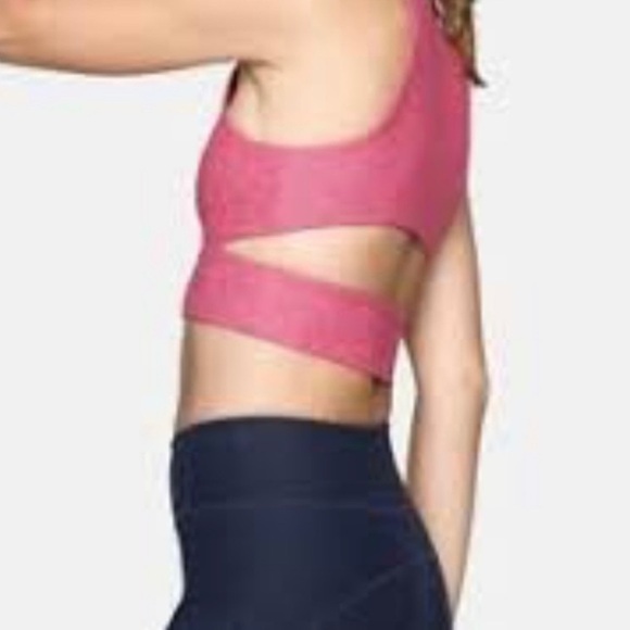 Outdoor Voices Slashback Crop Top, Flamingo - Picture 2 of 8